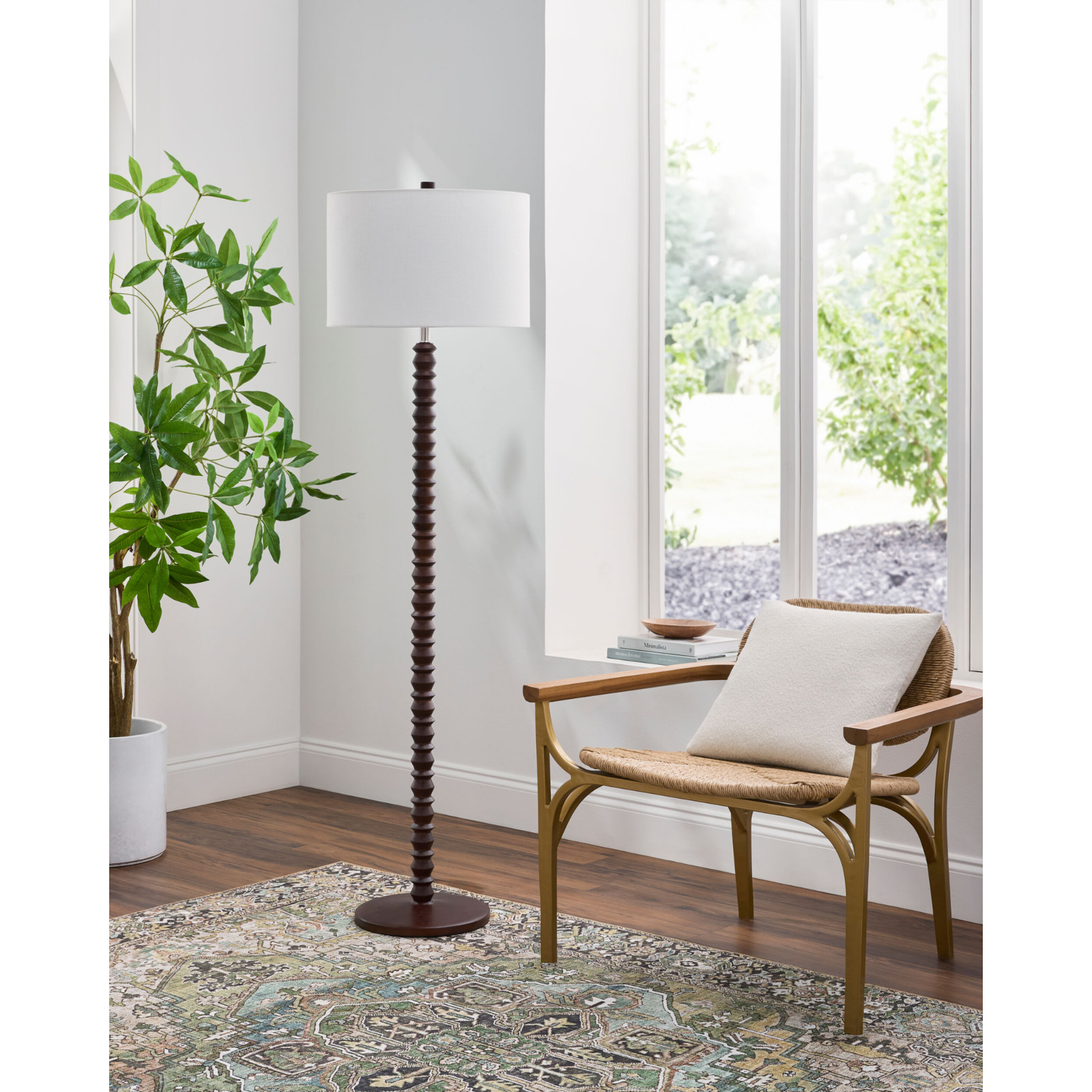 Padauk Accent Floor Lamp