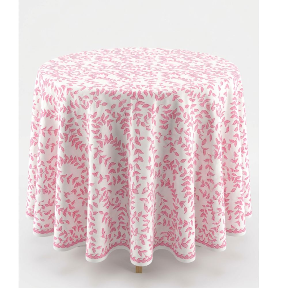 Pink Leaves - Tablecloth