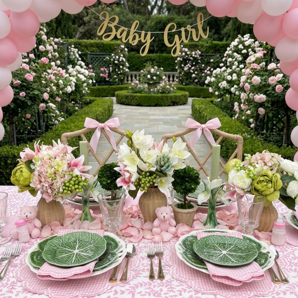 Pink Leaves - Tablecloth
