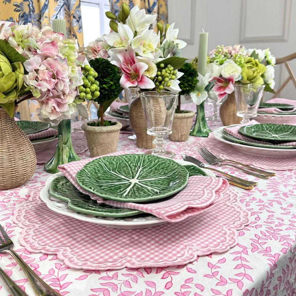 Pink Leaves - Tablecloth