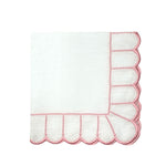 Studio Collection: Pippa Napkin - White/Pink (Set of 4)