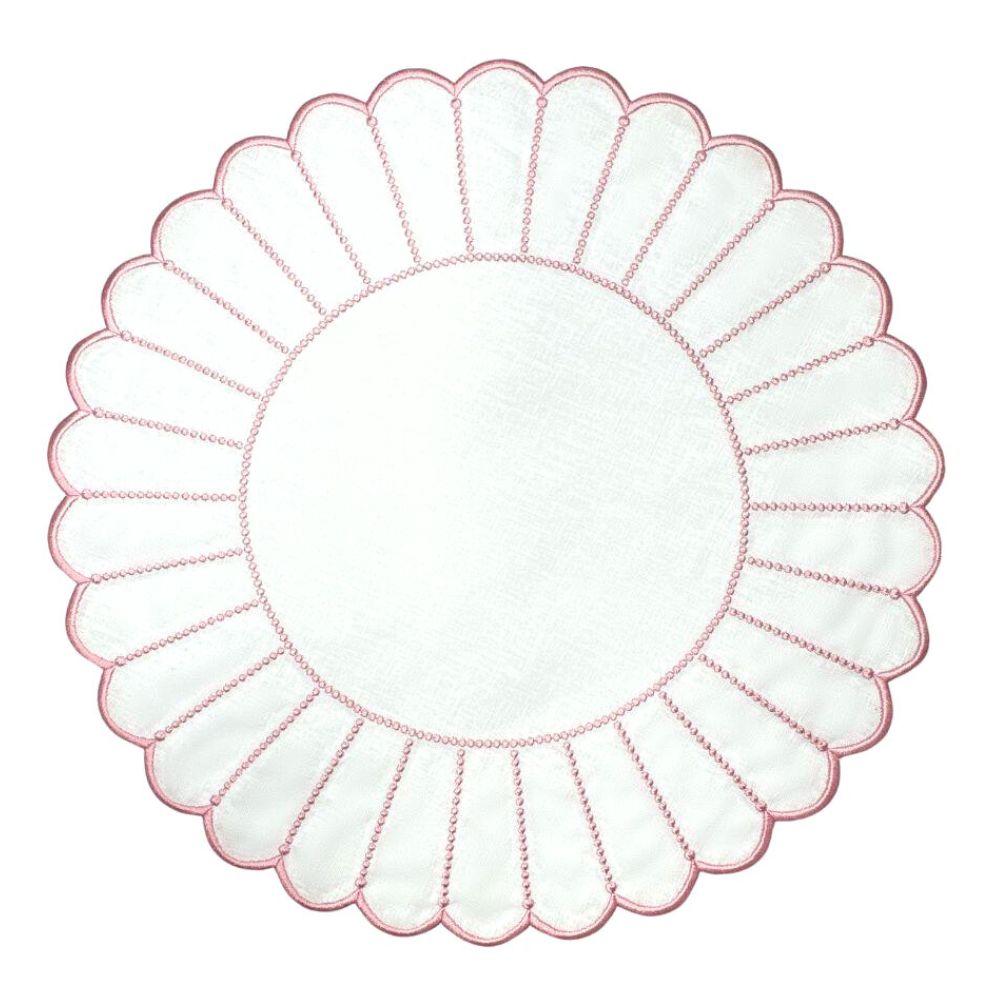 Studio Collection: Pippa Placemat - White/Pink (Set of 4)