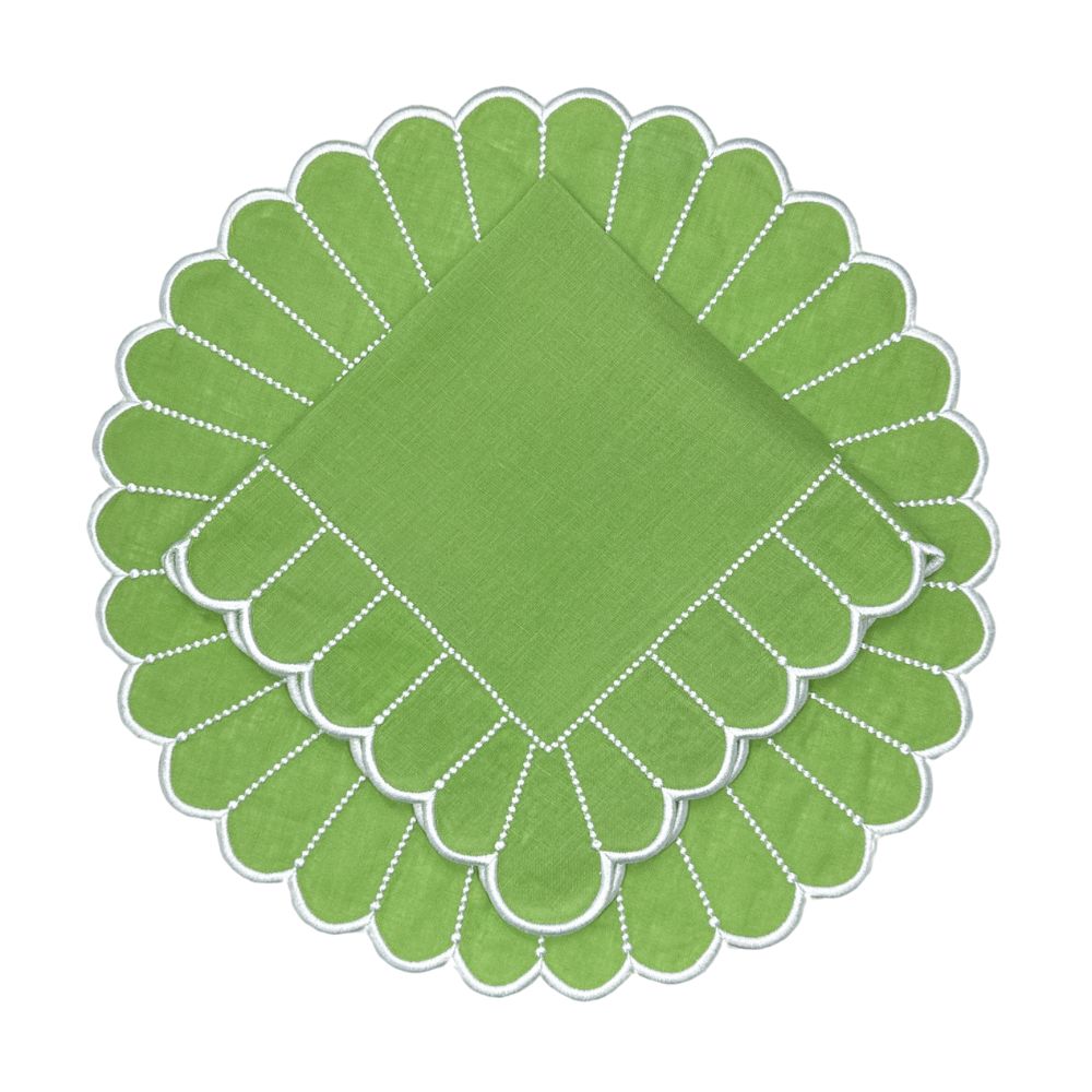 Studio Collection: Pippa Placemat - Green/White (Set of 4)