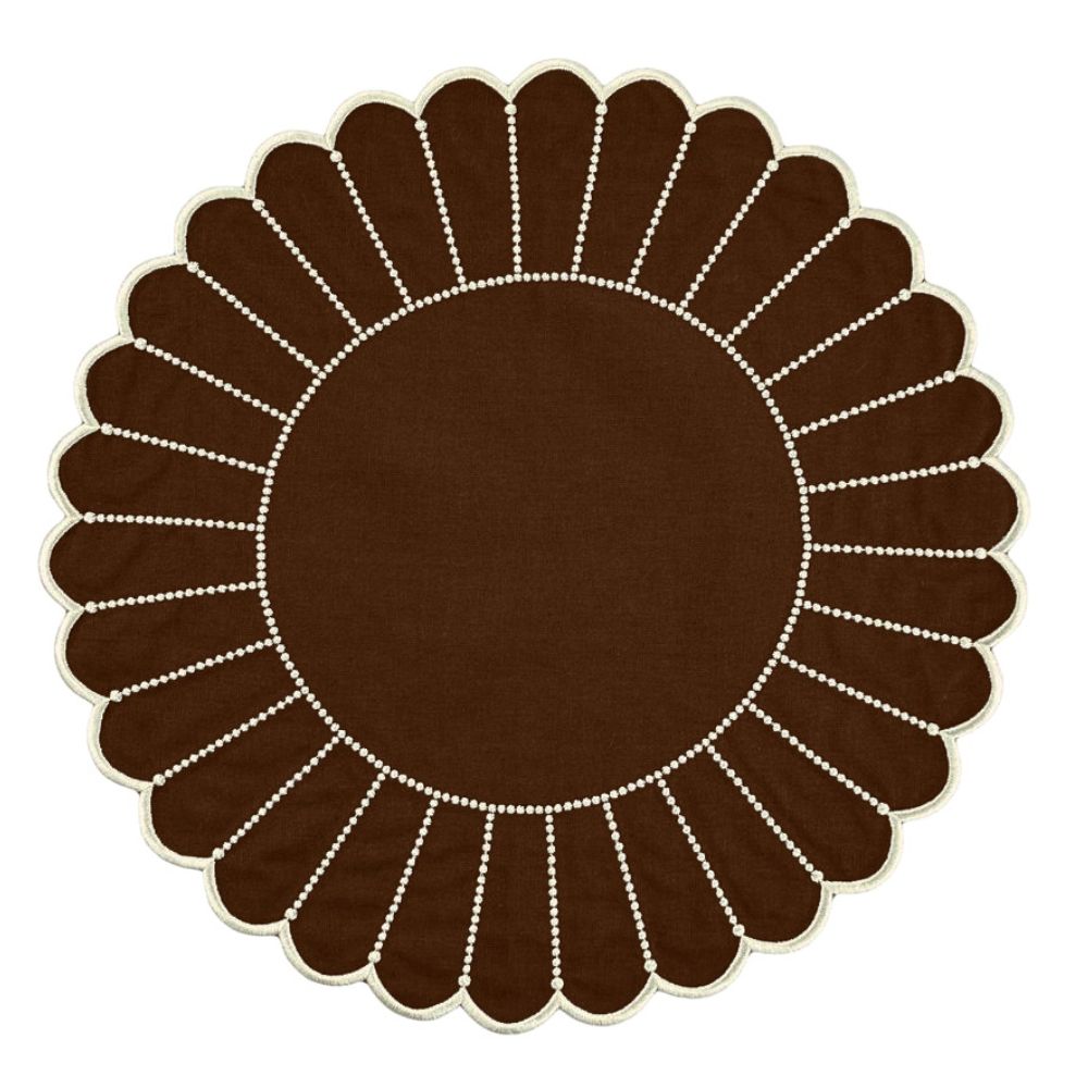 Studio Collection: Pippa Placemat - Cocoa/White (Set of 4)
