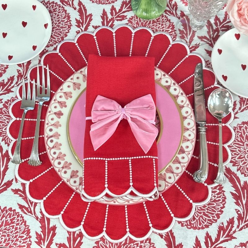 Studio Collection: Pippa Placemat - Red/White (Set of 4)