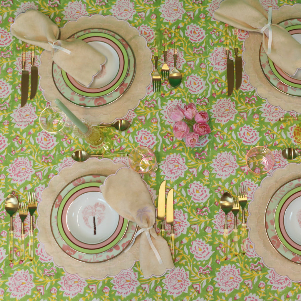 Pistachio & Lychee Palm Soup Bowl - Set of 4 (+1 Bonus Bowl)