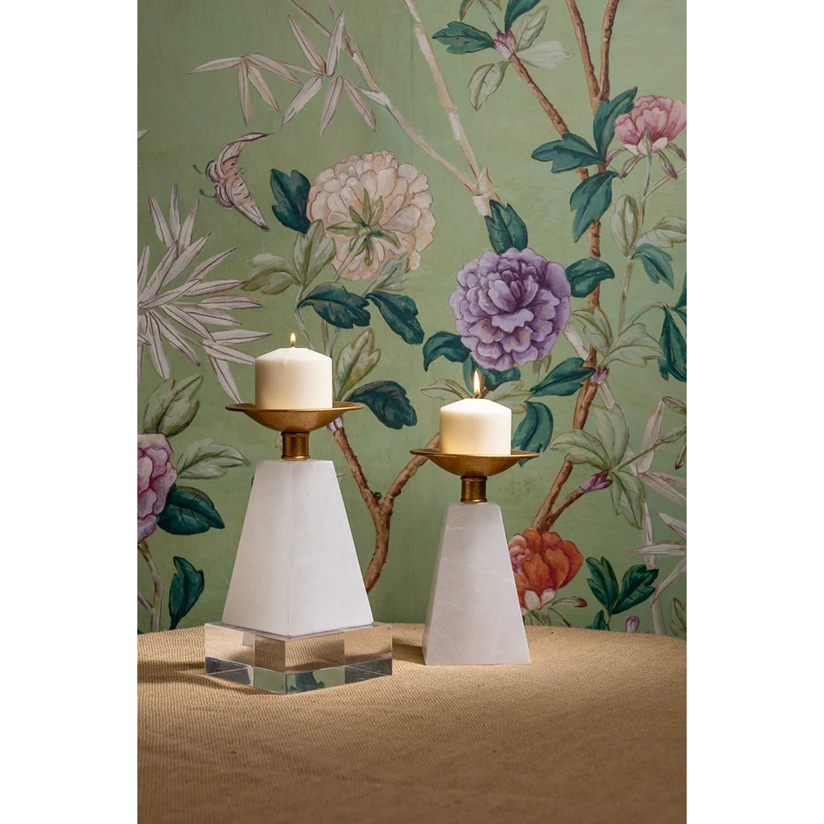 Artemis Alabaster Candle Holder Set/2