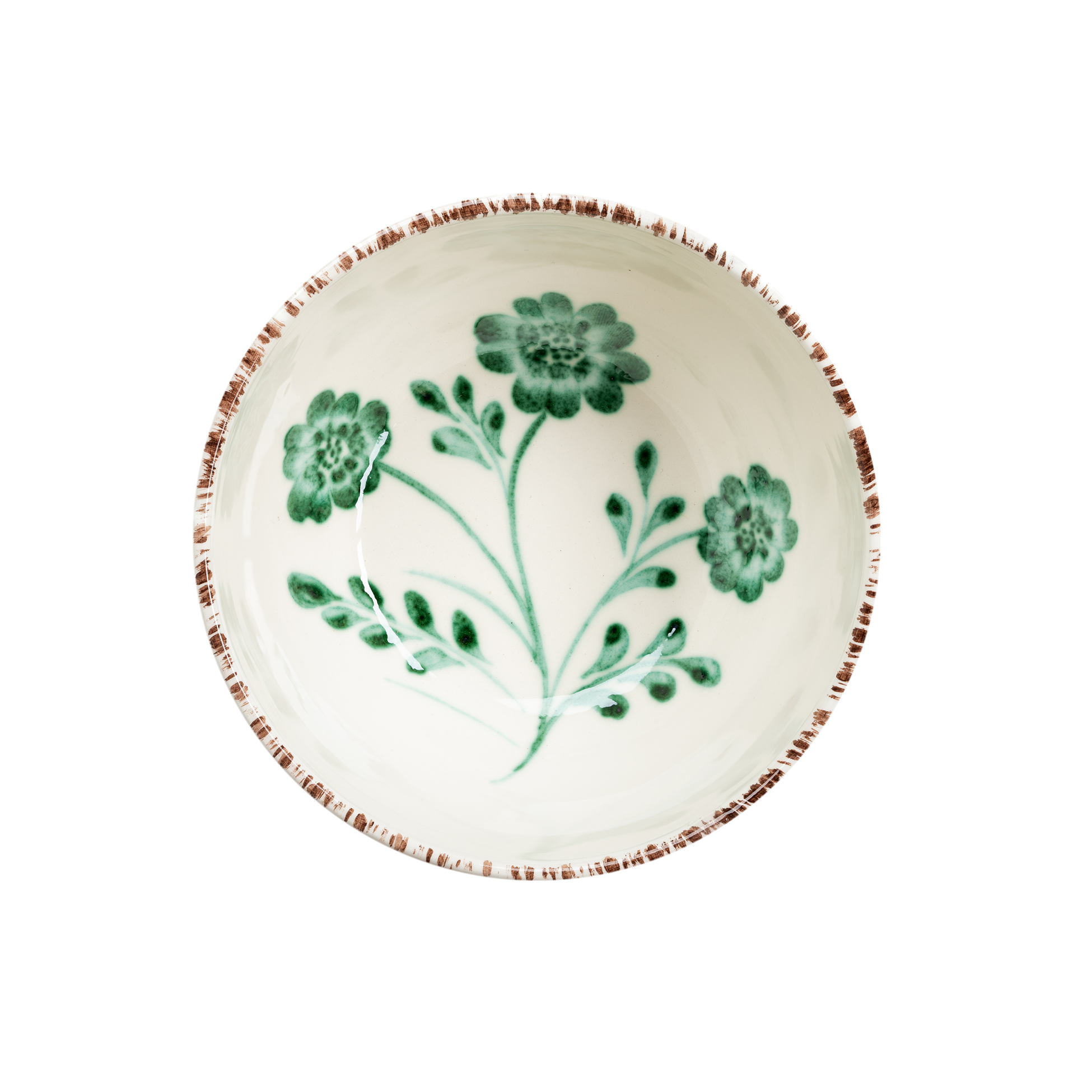 Casa Nuno Bowl, with 3 Flowers, Set of 2
