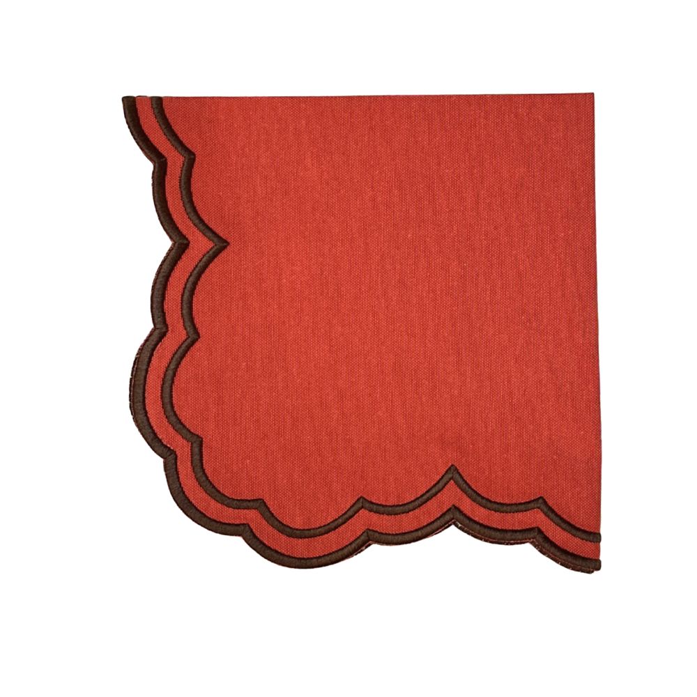 Bettina Napkin - Pumpkin and Cocoa (Set of 4)