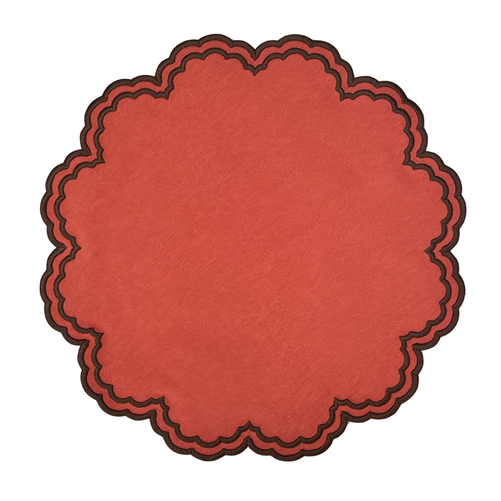 Bettina Placemat - Pumpkin and Cocoa (Set of 4)