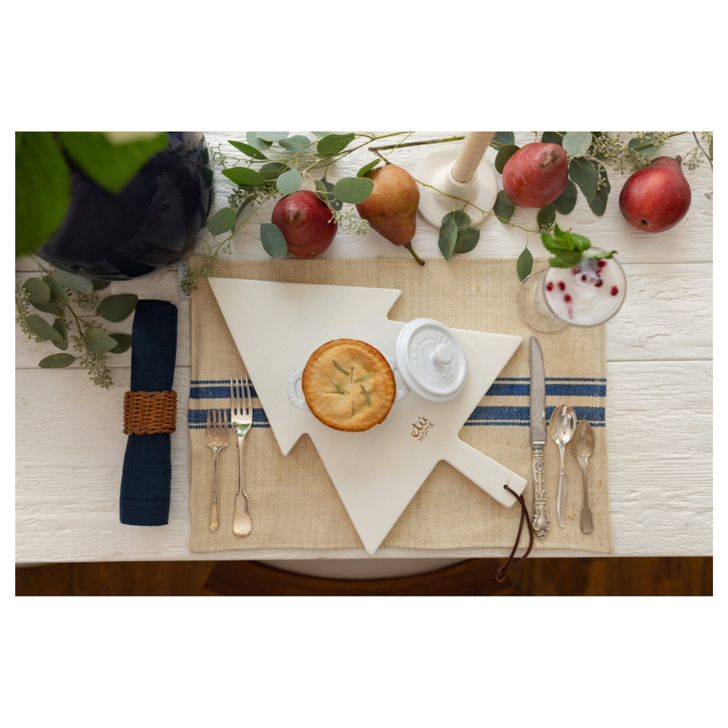 Blue Stripe Placemat, set of 4