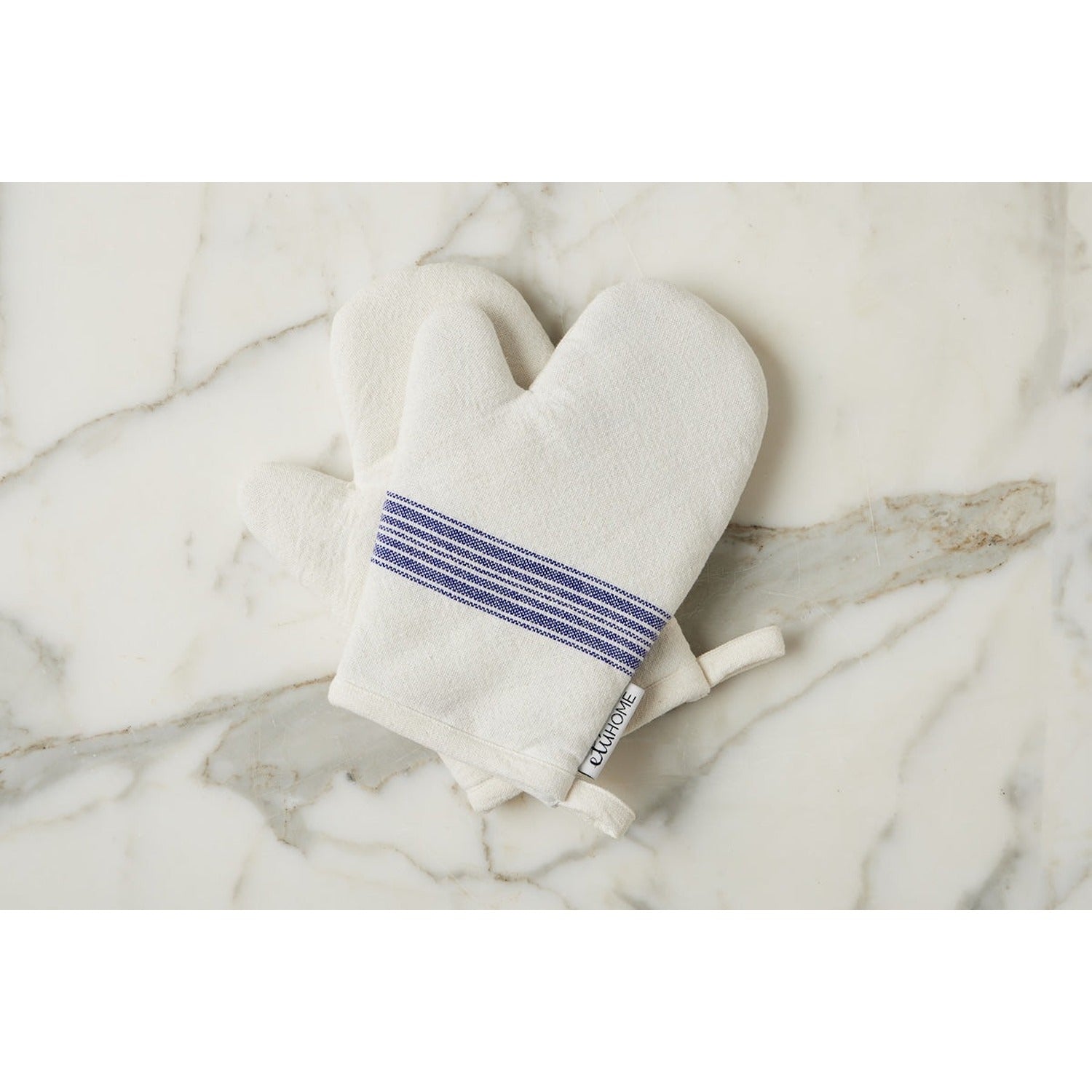 Oven Mitt, Vintage Blue Stripe, Set of 2