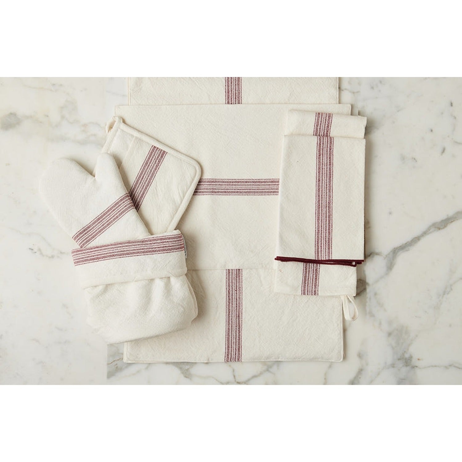 Table Runner, Vintage Merlot Red Stripe Runner