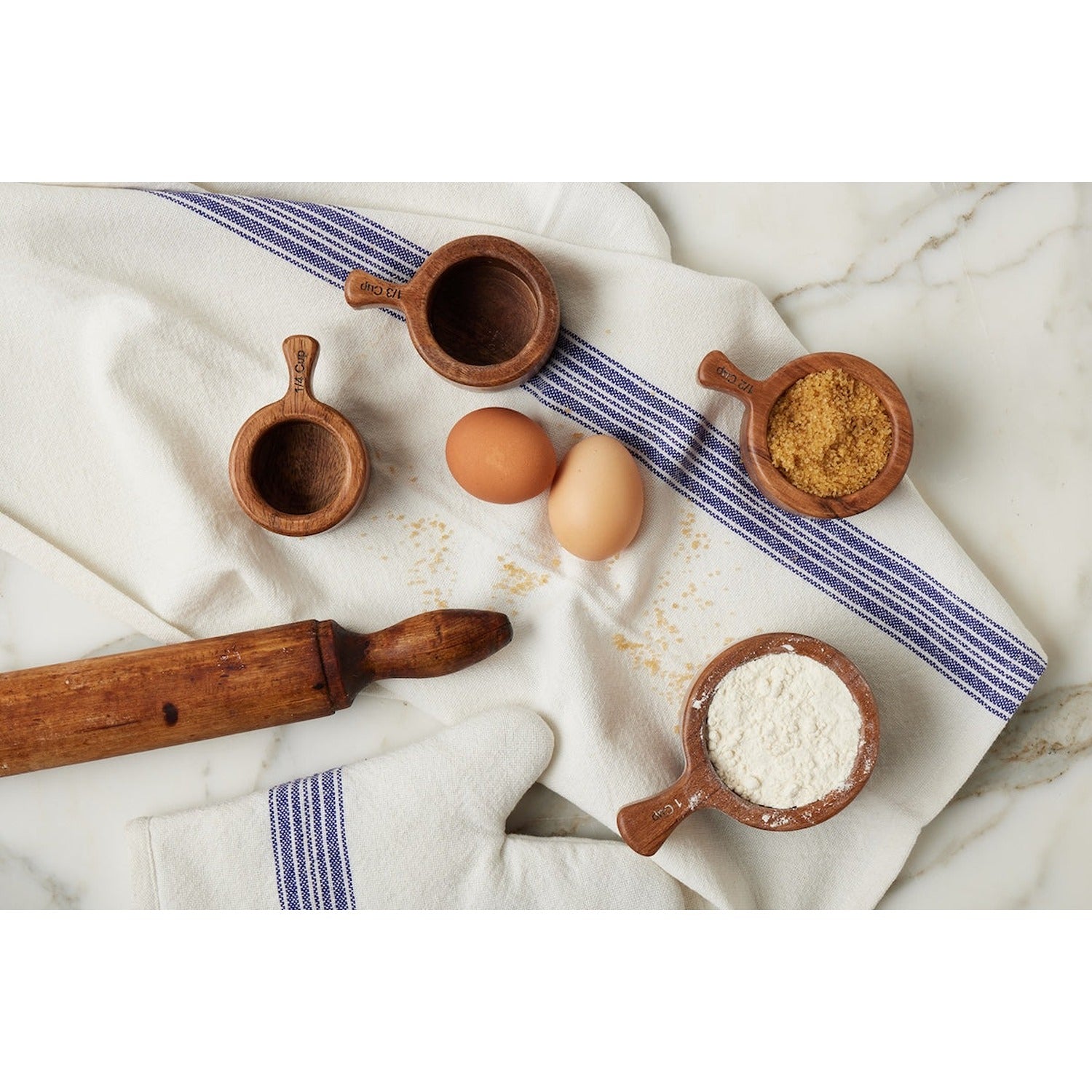 Table Runner, Vintage Blue Stripe