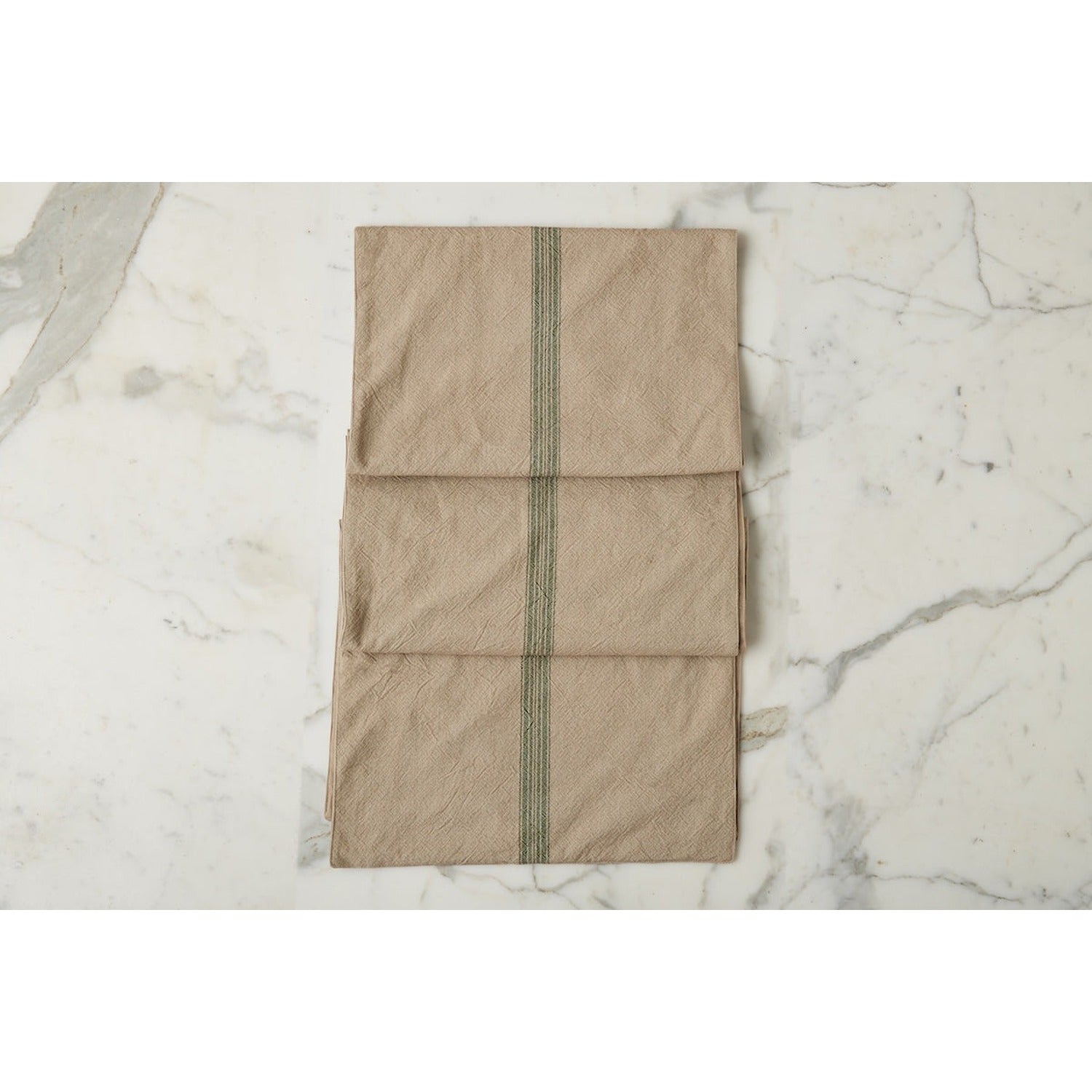 Table Runner, Vintage Spruce Green Stripe