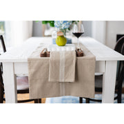 Table Runner, Vintage White Stripe