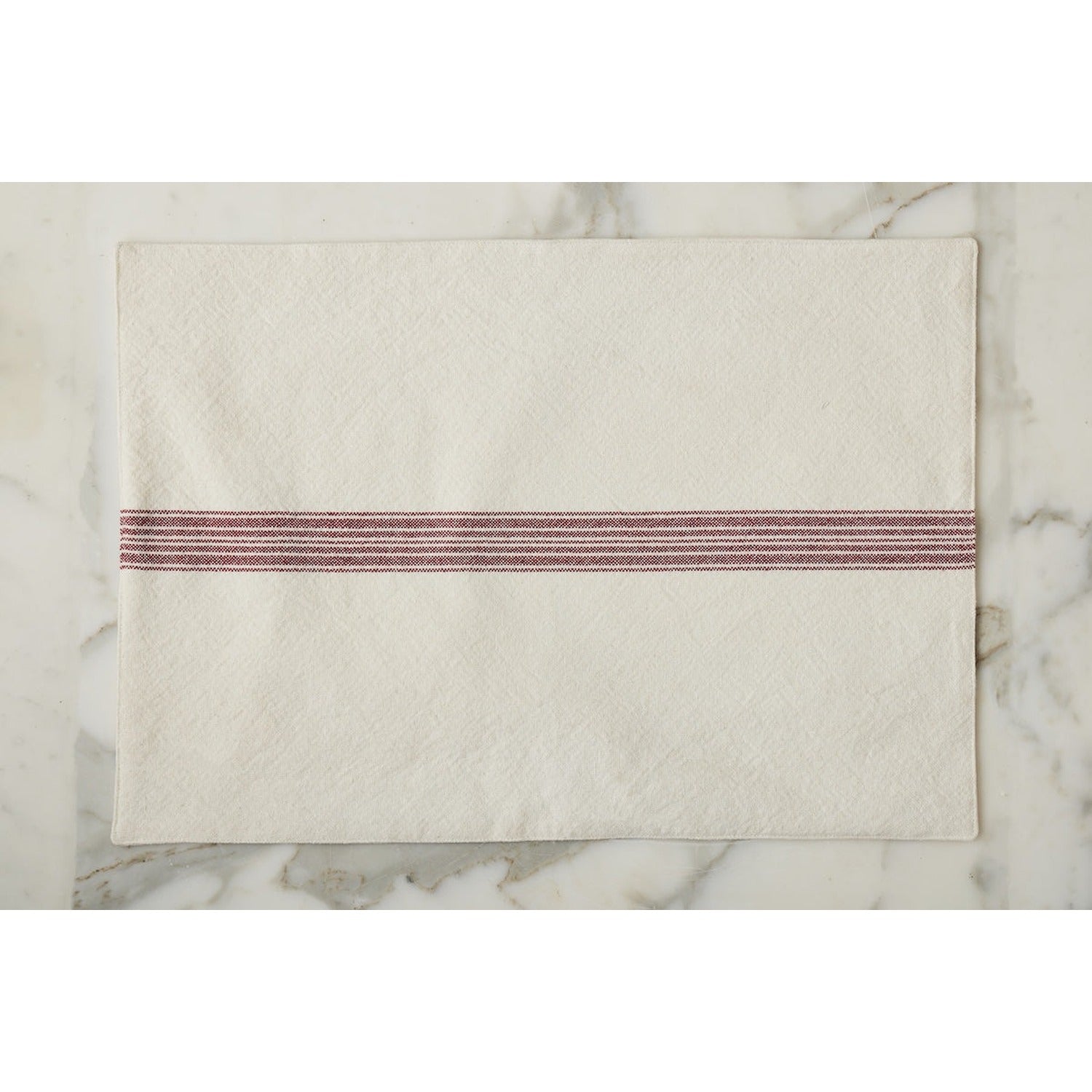 Rectangle Placemats, Vintage Merlot Red Stripe, Set of 4