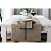 Table Runner, Vintage Spruce Green Stripe