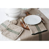 Dinner Napkins, Vintage Spruce Green Stripe, Set of 4