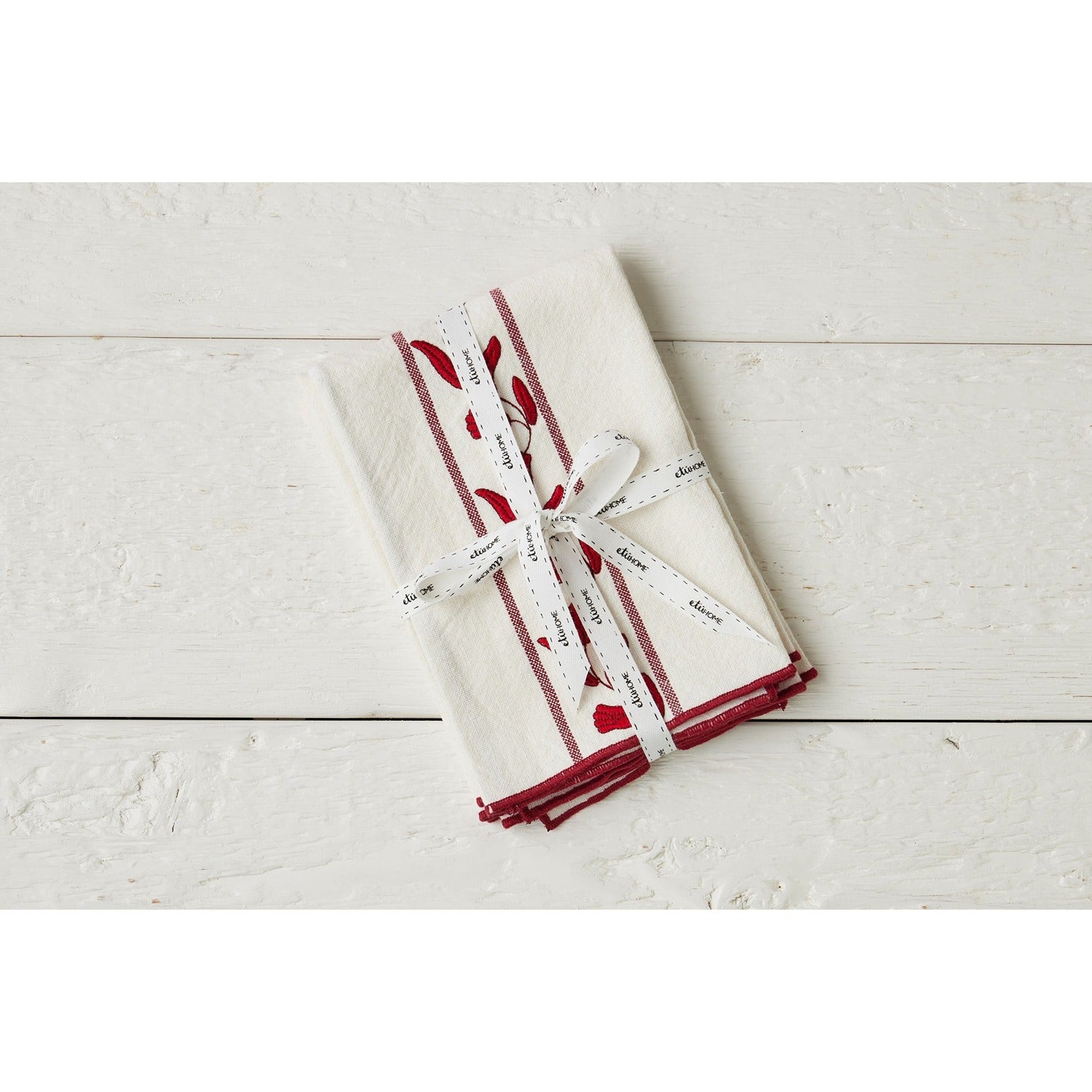 Dinner Napkins, Merlot Red Tulip, Set of 4
