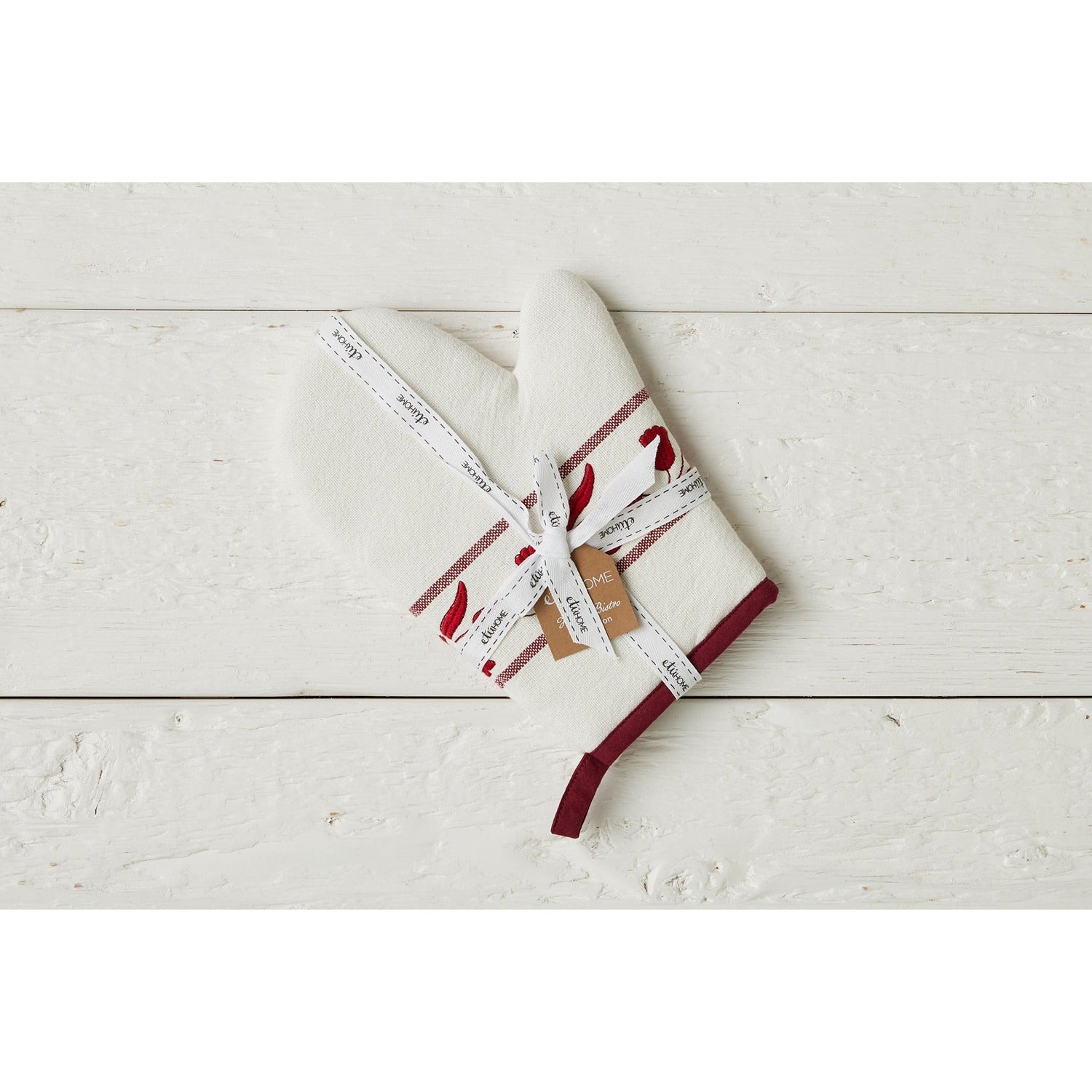 Oven Mitt, Merlot Red Tulip, Set of 2