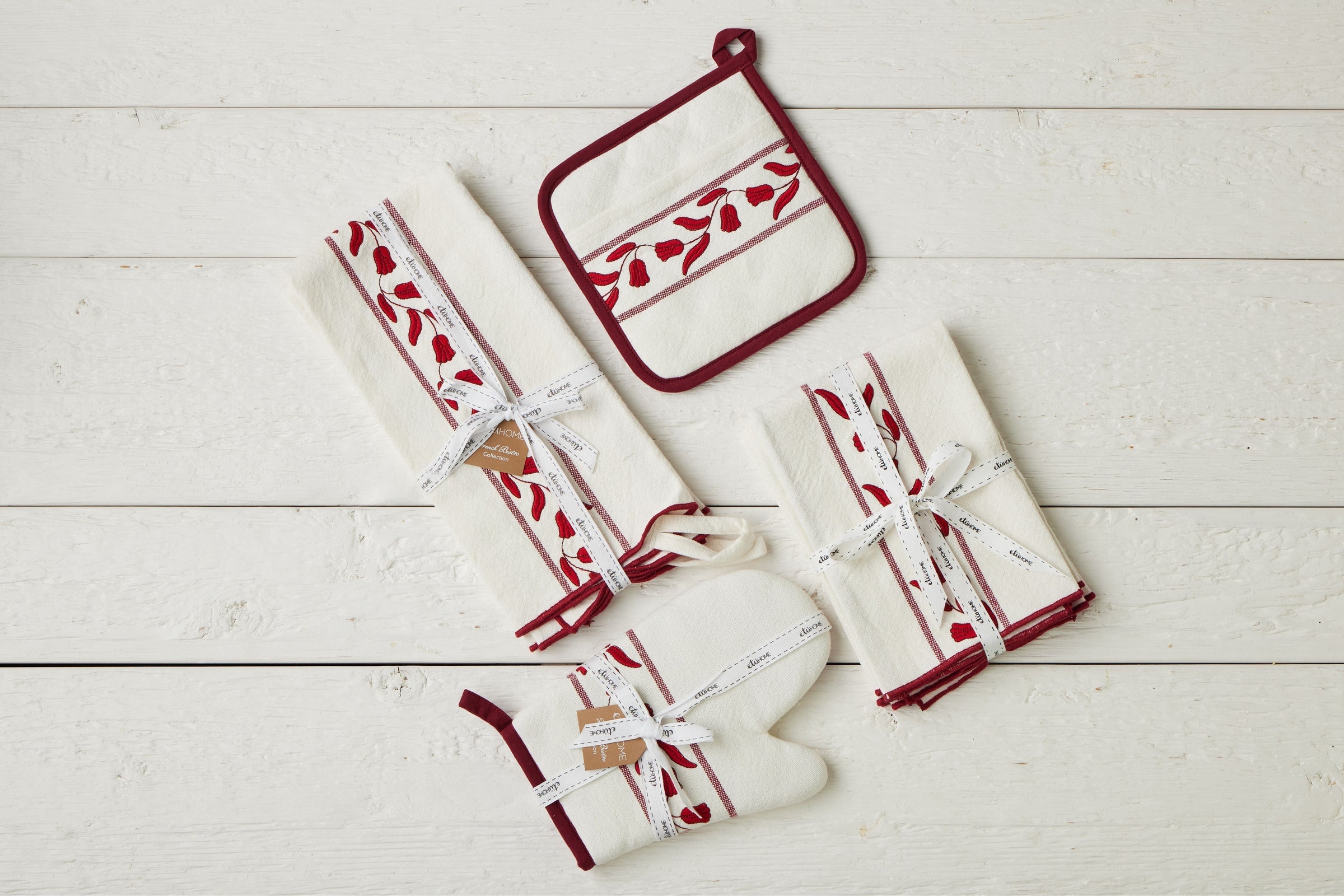 Pot Holder, Merlot Red Tulip, Set of 2
