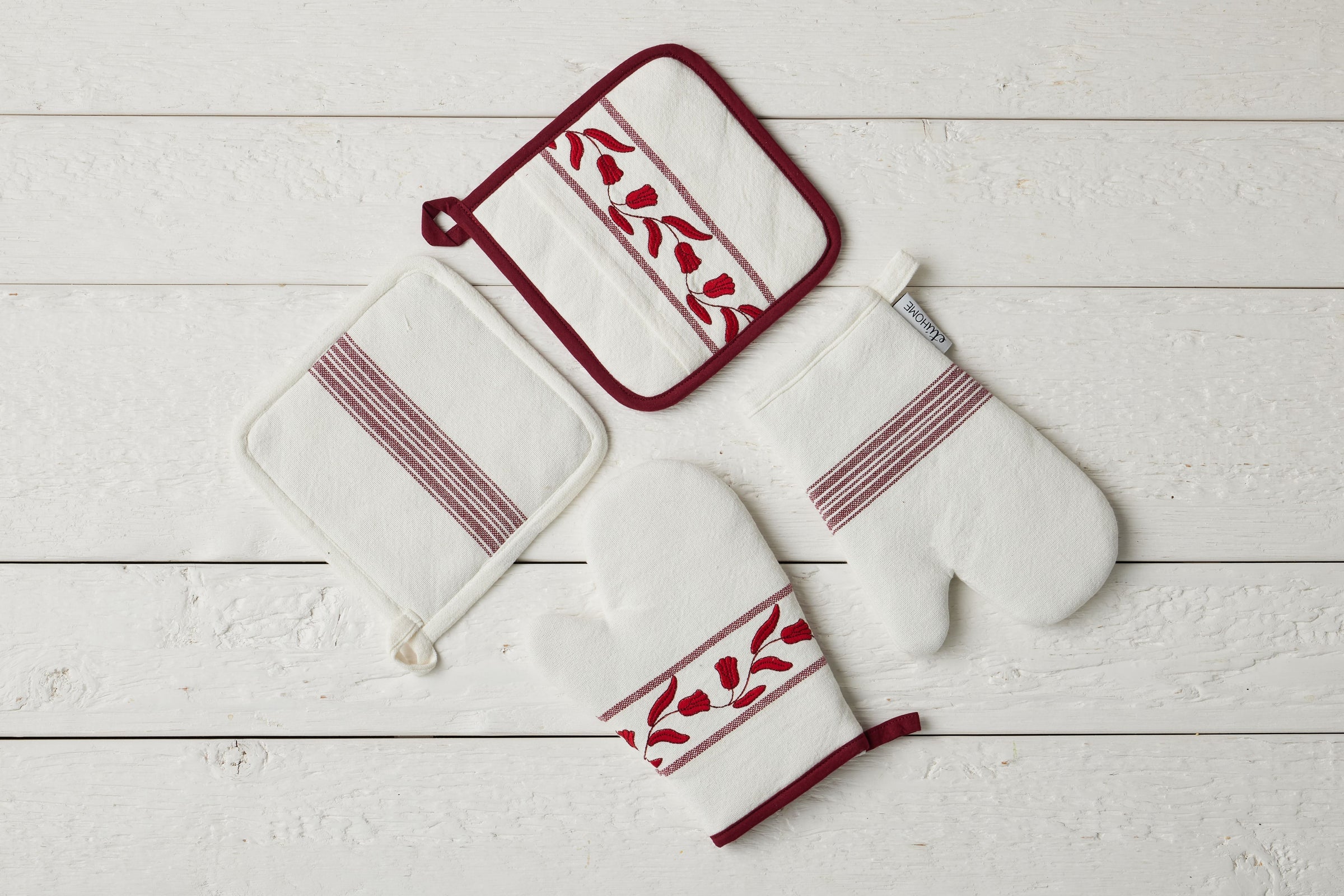 Pot Holder, Merlot Red Tulip, Set of 2