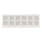 Luciana 6 Cane Dr Buffet, Cortina White