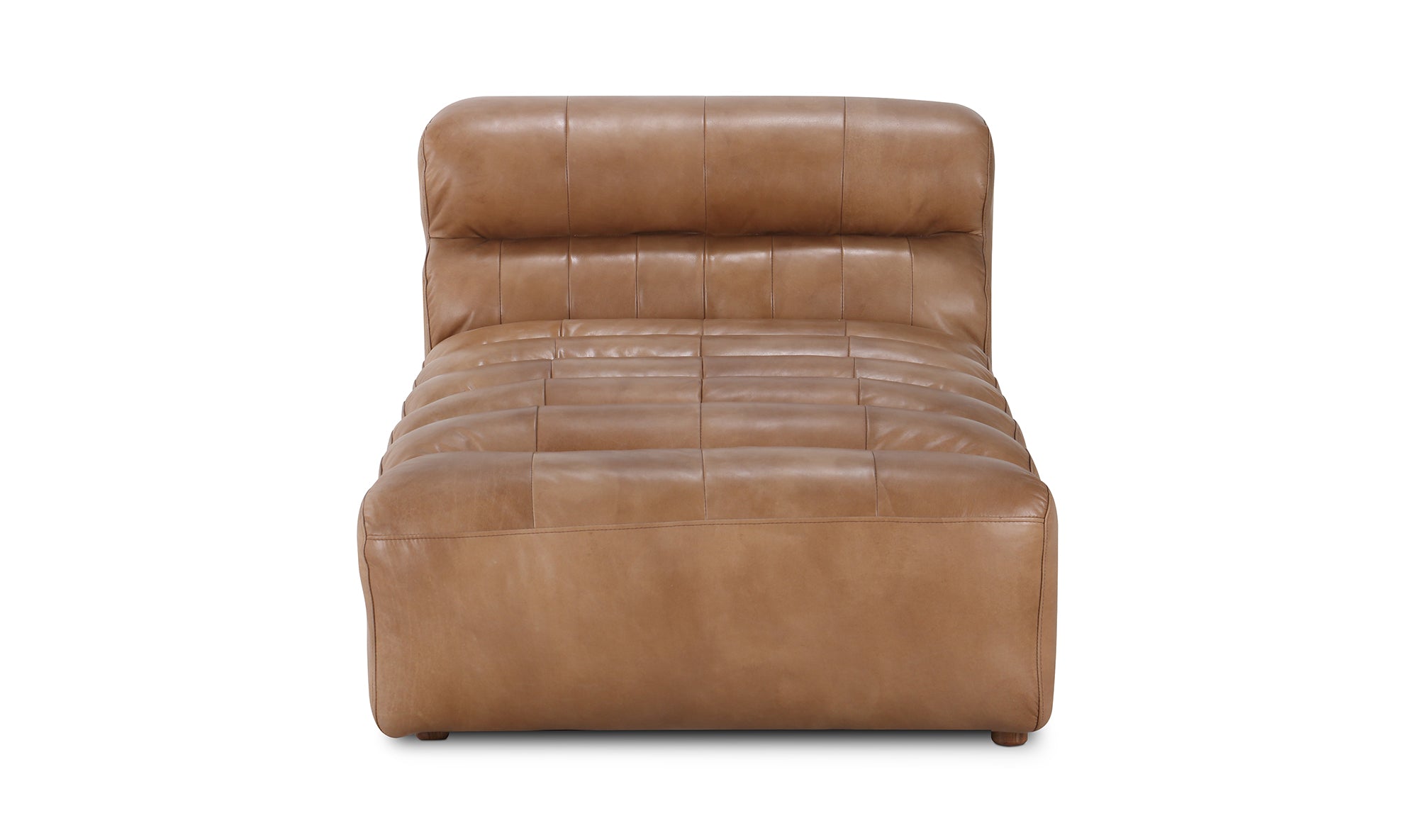 Graham Leather Chaise - Tan