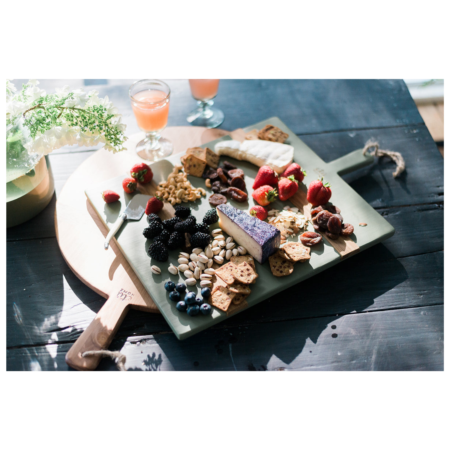 Sage Rectangle Mod Charcuterie Board, Medium