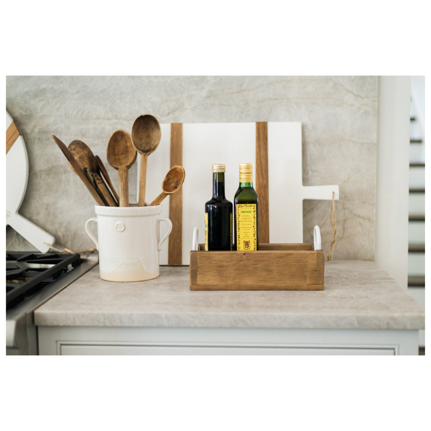 White Rectangle Mod Charcuterie Board