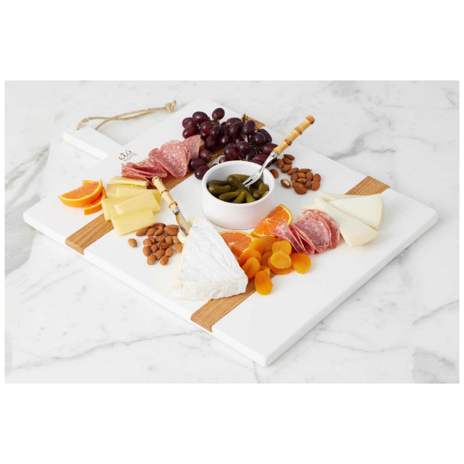 White Rectangle Mod Charcuterie Board, Medium