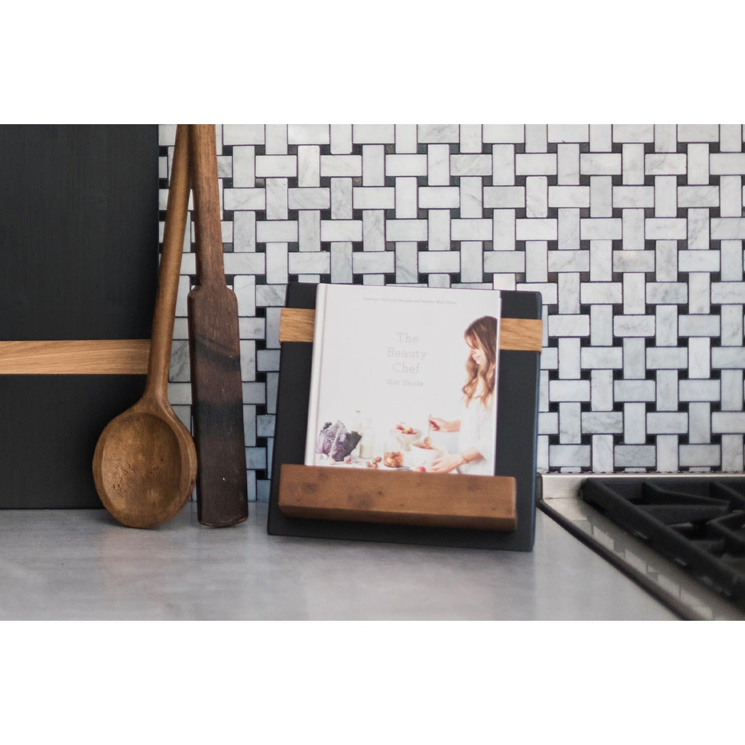 Modern iPad / Cookbook Holder, Black