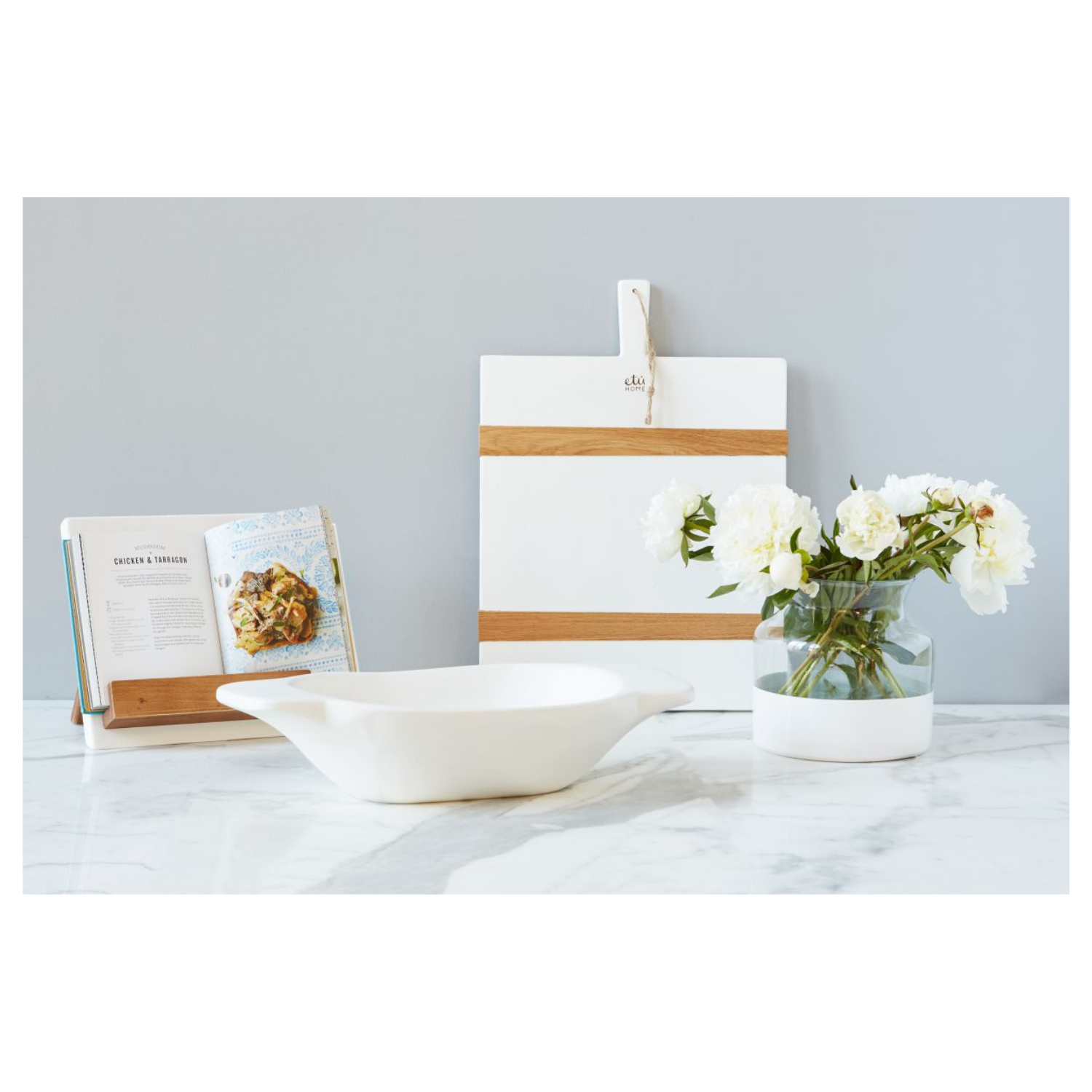 White Mod iPad / Cookbook Holder