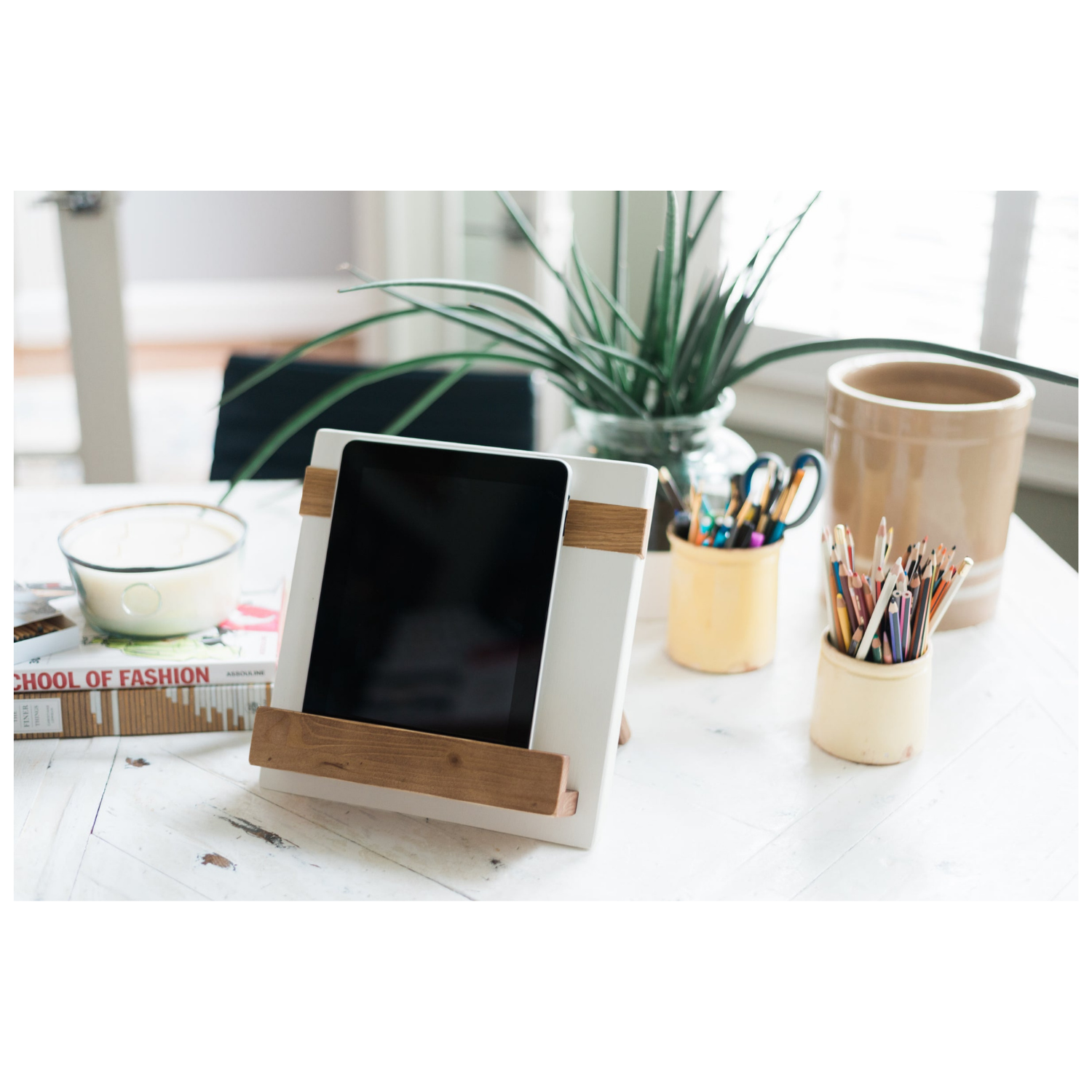 White Mod iPad / Cookbook Holder