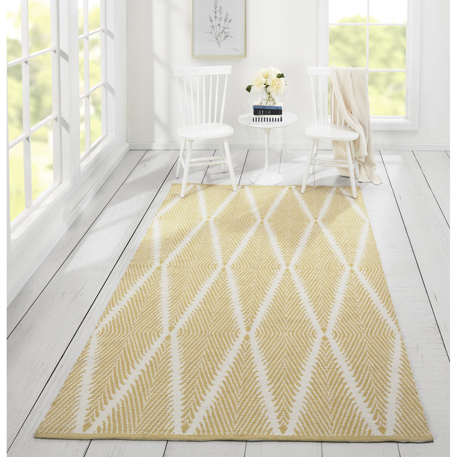 Erin Gates by Momeni River Beacon Citron Hand Woven Indoor Outdoor Area Rug