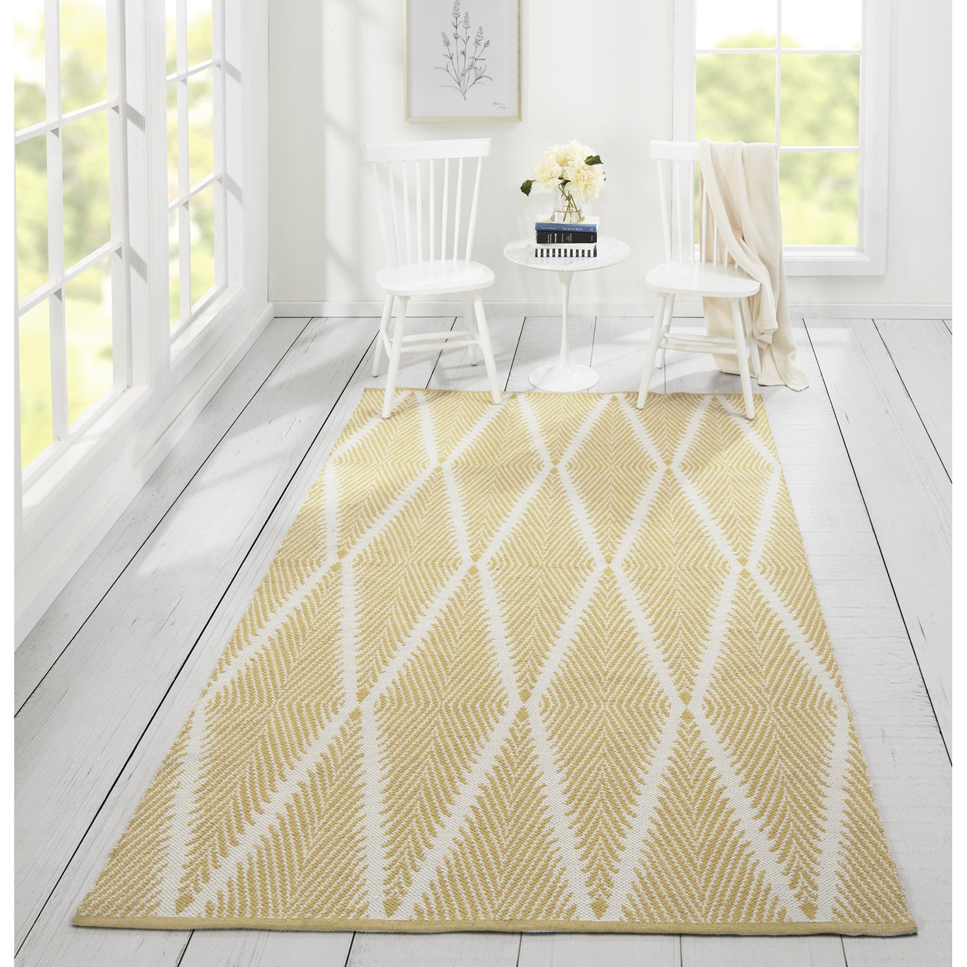 Erin Gates by Momeni River Beacon Citron Hand Woven Indoor Outdoor Area Rug