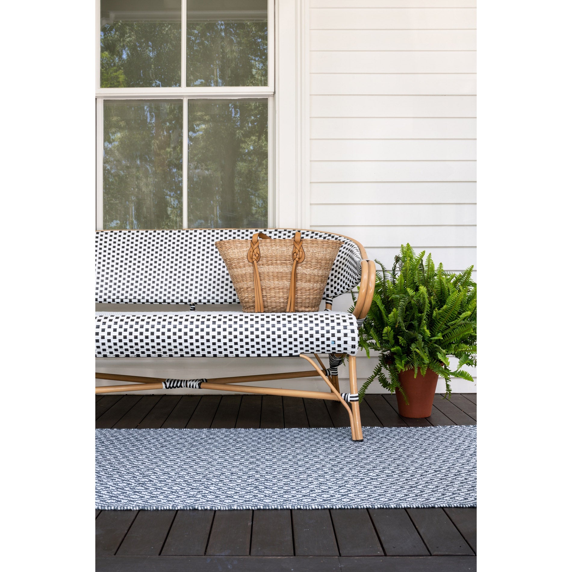 Erin Gates by Momeni River Davis Slate Hand Woven PET Indoor Outdoor Rug