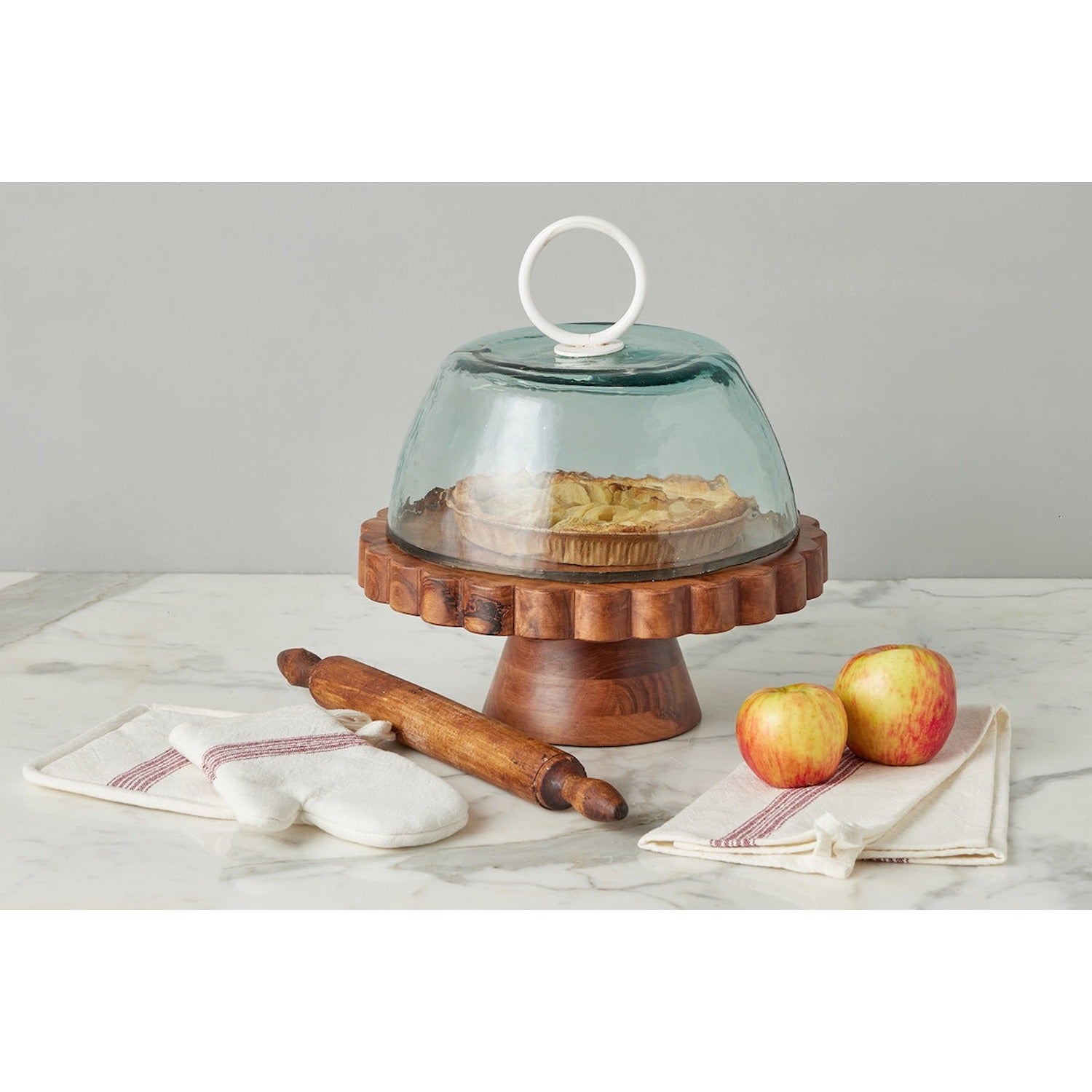 Natural Scalloped Cake Stand