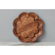 Vintage English Bread Board, Scalloped Lazy Susan