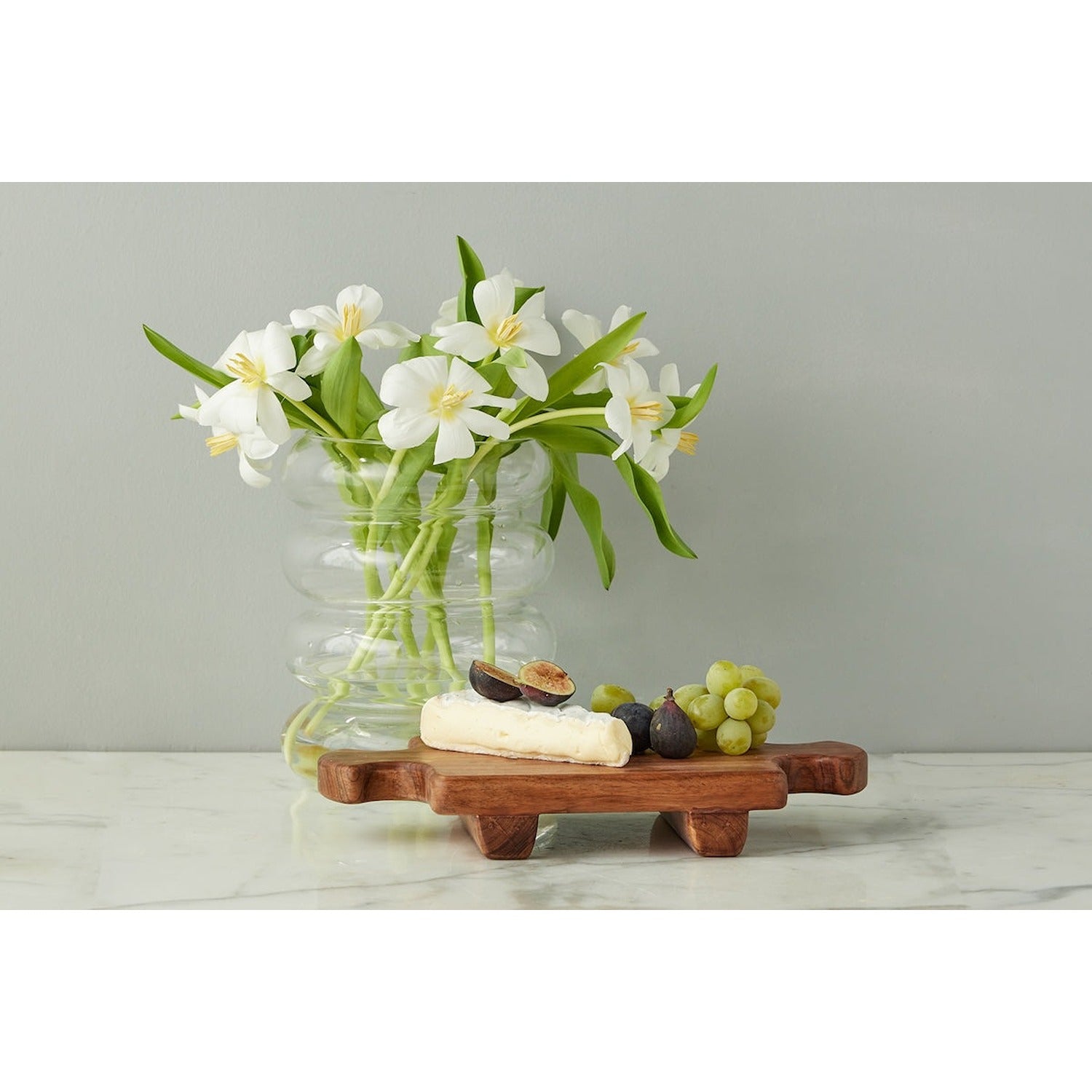 Normandy Wood Riser Footed Tray
