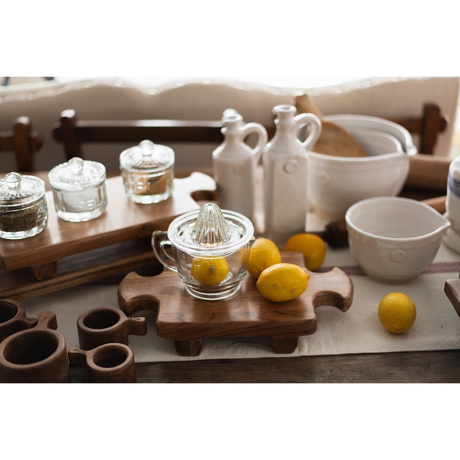 Normandy Wood Riser Footed Tray