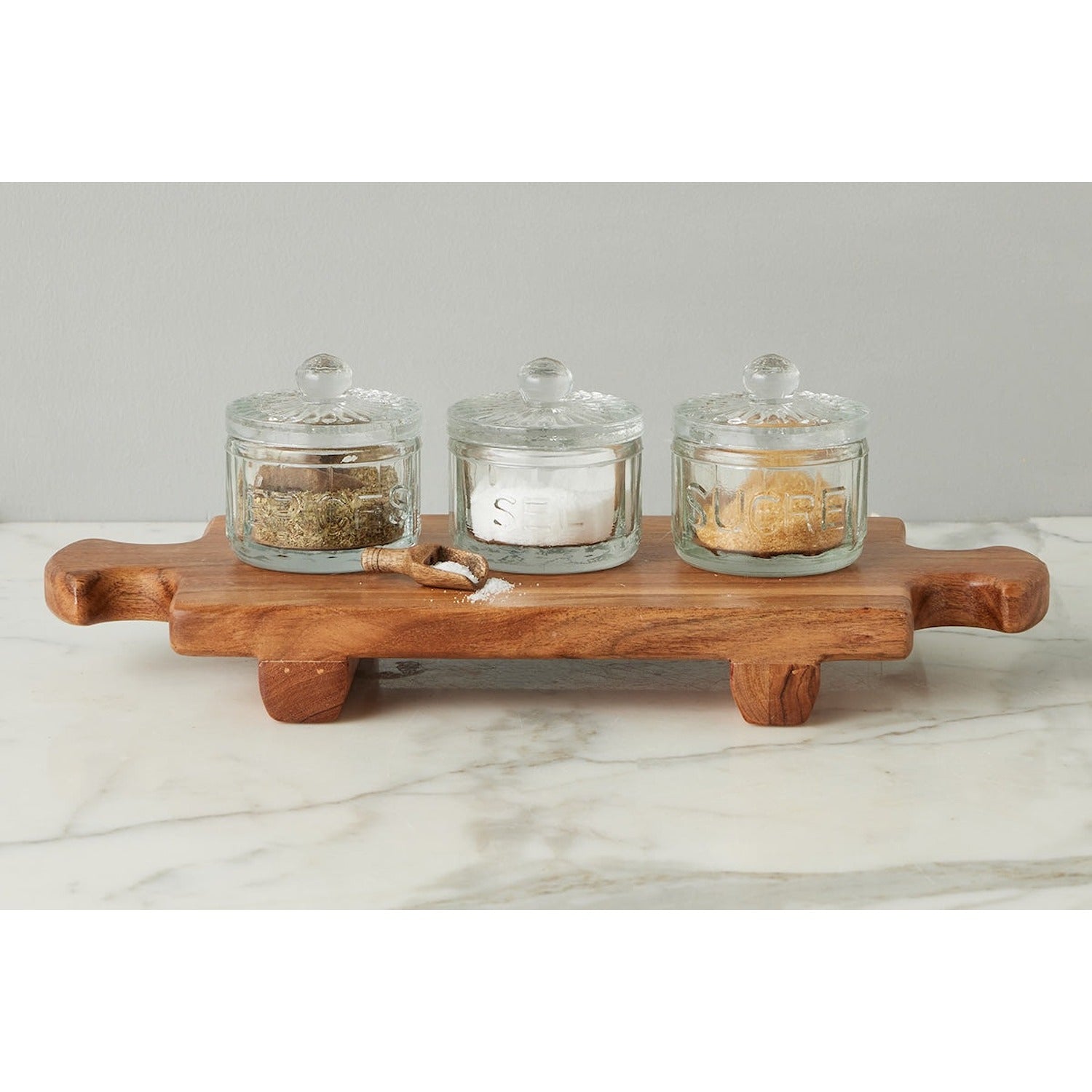 Normandy Wood Riser Footed Tray