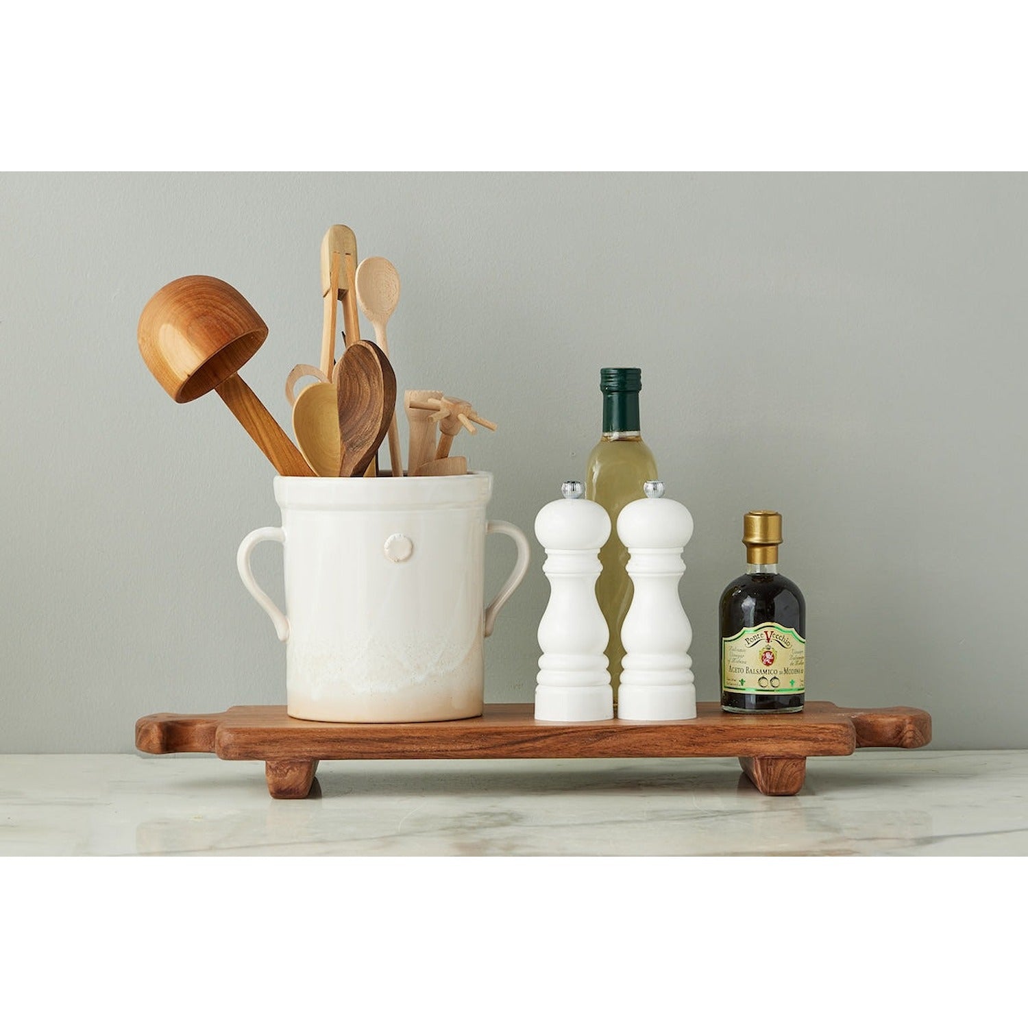 Normandy Wood Riser Footed Tray