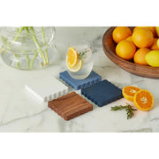 Scalloped Wood Coasters, Square, Set of 4
