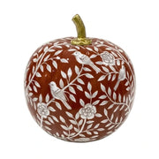 Rusty Red Bird & Vine Silhouette Pumpkin