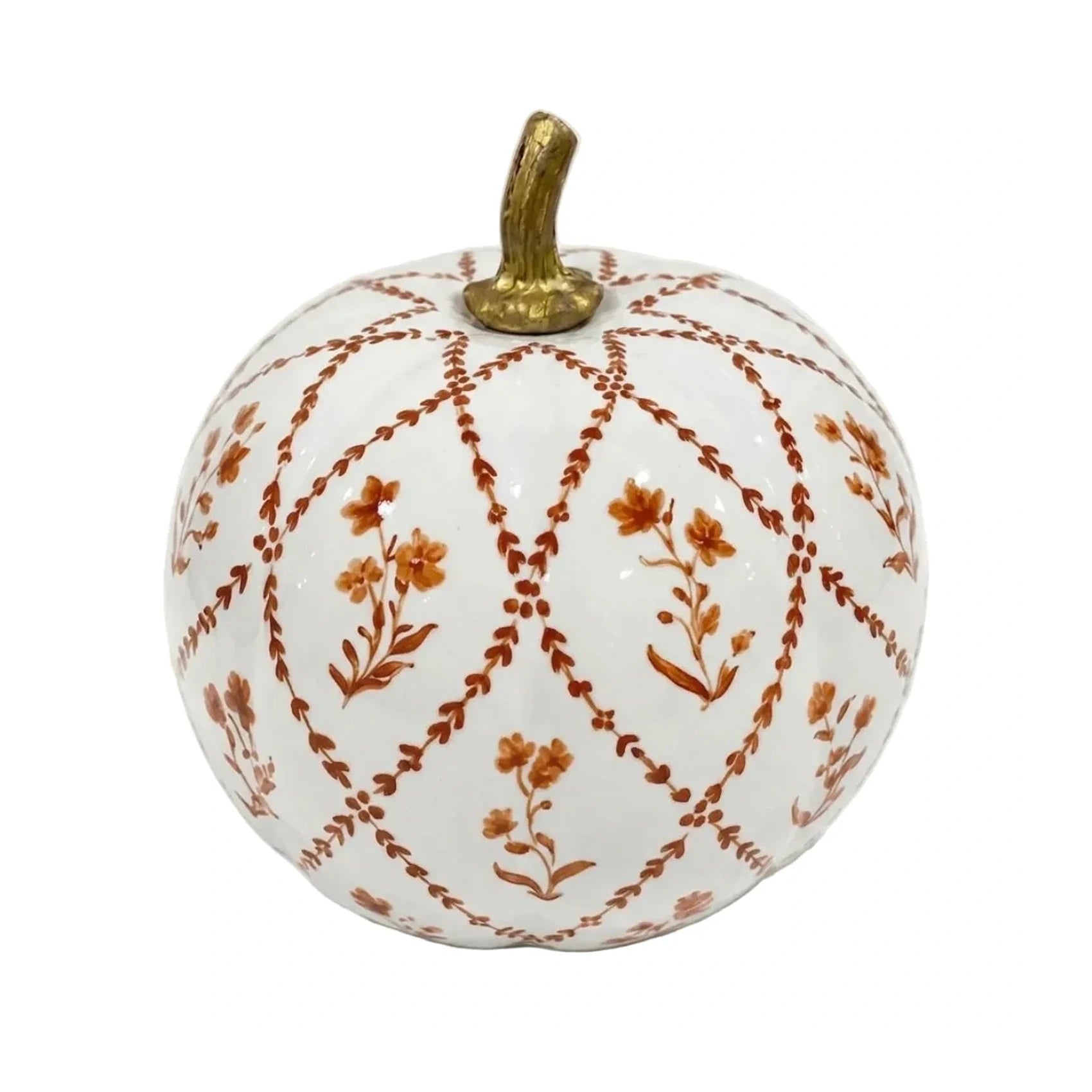 Rusty Red Garden Trellis Pumpkin
