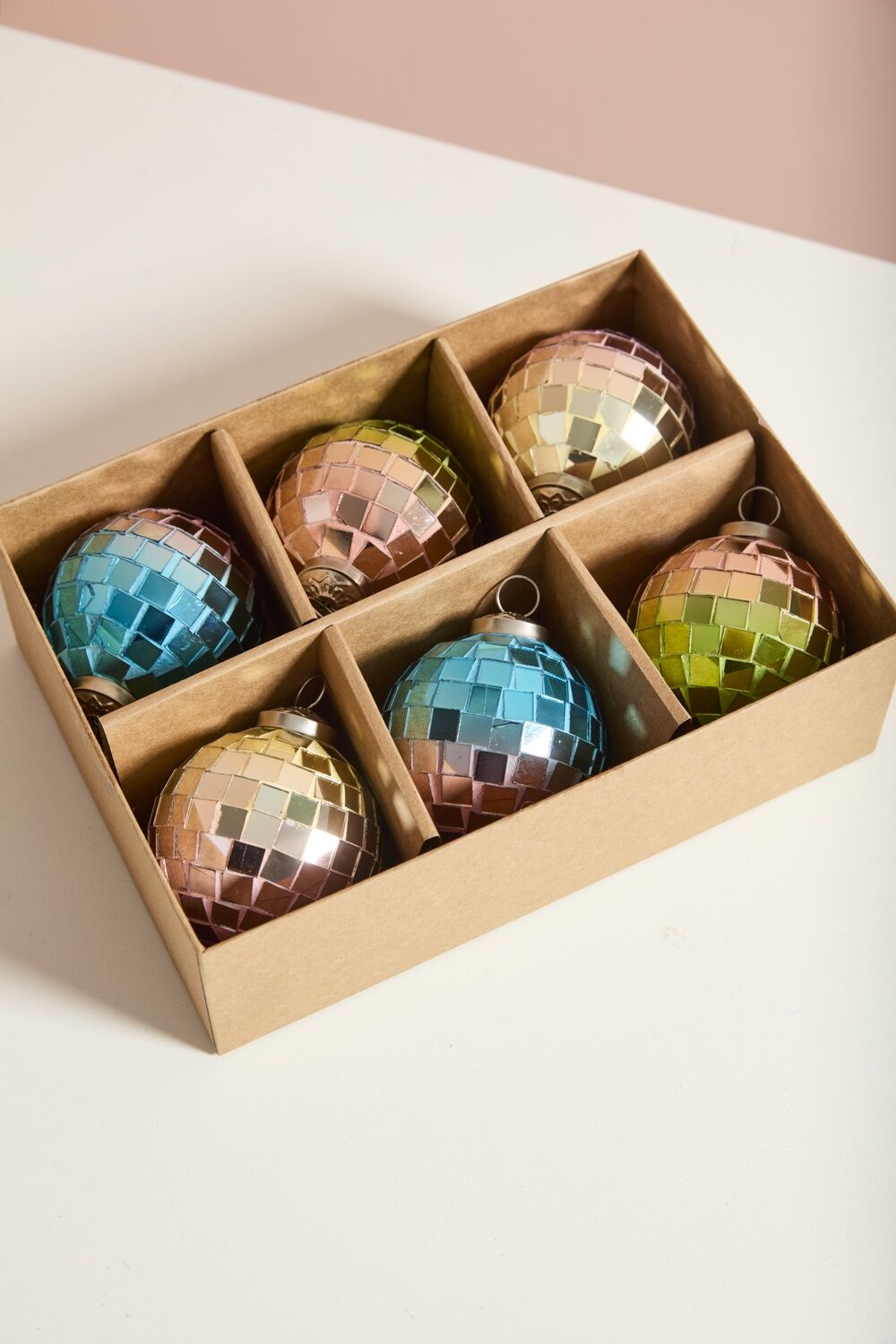 Rainbow Disco Ornament Set