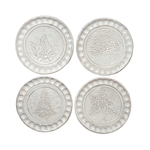 Canape Plates Assorted Set of 4