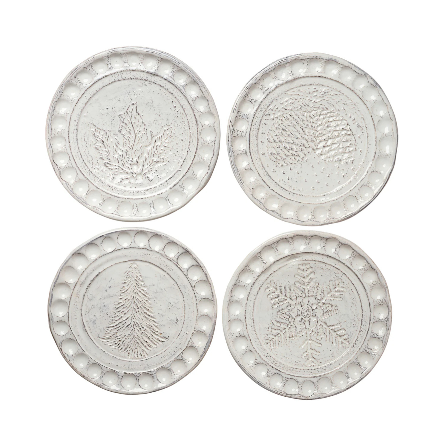 Canape Plates Assorted Set of 4